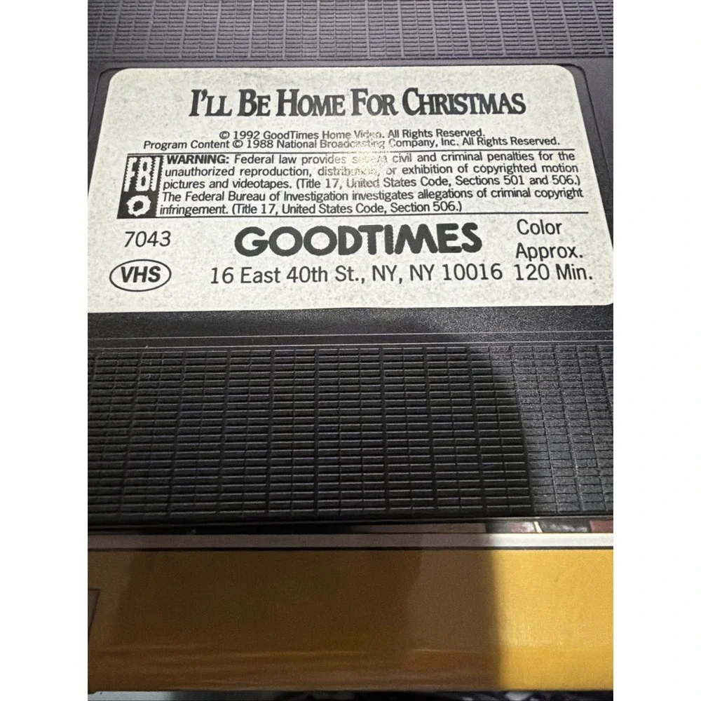 I'll Be Home For Christmas Hal Holbrook  Eva Marie Saint Rare STD PLAY VHS Vtg